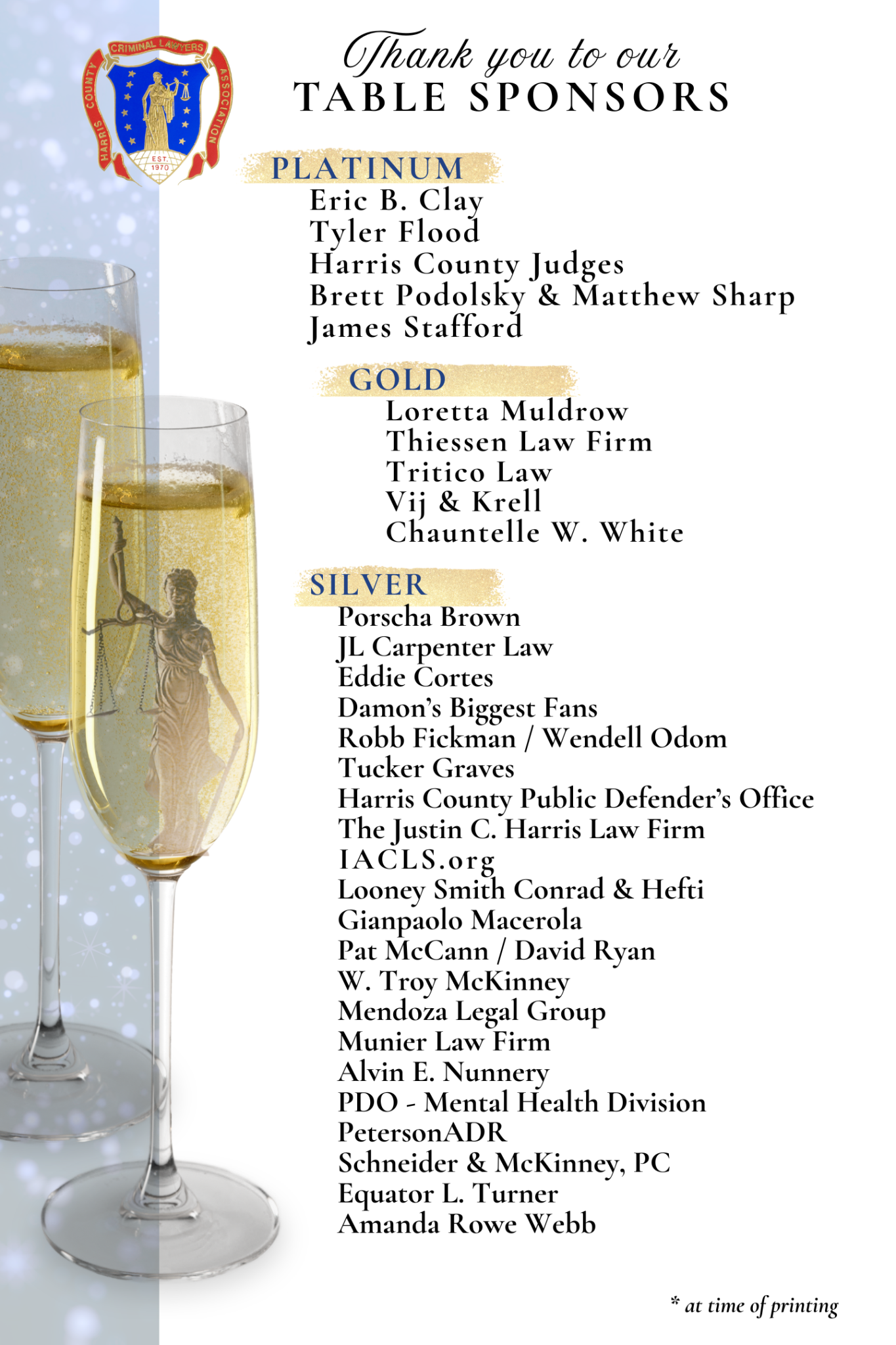 2026 Banquet Sponsors